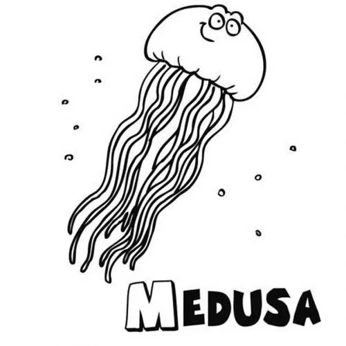 Dibujo de medusa para imprimir y pintar - Dibujos para colorear de ... Dibujo de medusa para imprimir y pintar - Dibujos para colorear de ...