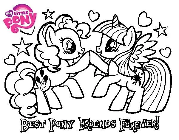 Dibujo de Mejores Pony Amigas para siempre para Colorear - Dibujos.net