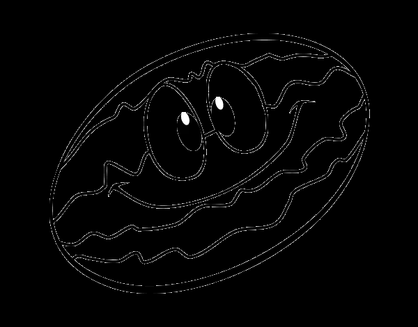 Dibujo de Melón sonriente para Colorear - Dibujos.net Dibujo de Melón sonriente para Colorear - Dibujos.net