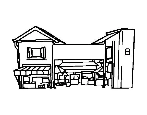 Dibujo de Mercado para Colorear - Dibujos.net Dibujo de Mercado para Colorear - Dibujos.net
