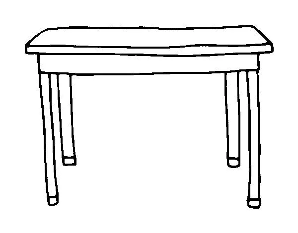 Dibujo de Mesa rectangular para Colorear - Dibujos.net Dibujo de Mesa rectangular para Colorear - Dibujos.net