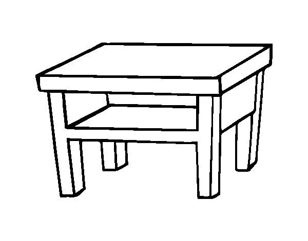 Dibujo de Mesa de salón para Colorear - Dibujos.net