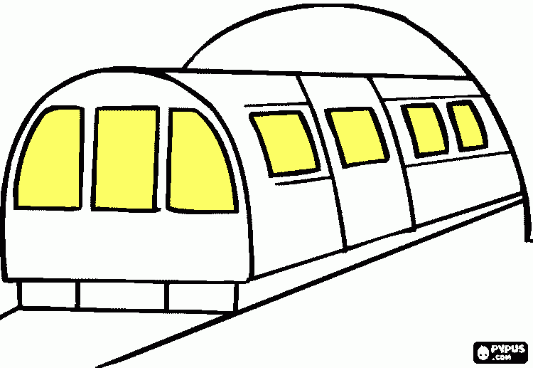 Dibujo de Metro para colorear, Dibujo de Metro para imprimir