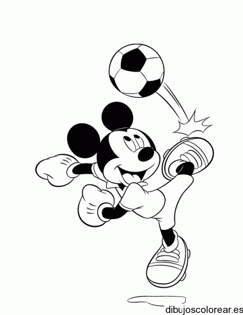 Dibujo de Mickey jugando a la pelota | Dibujos para Colorear Dibujo de Mickey jugando a la pelota | Dibujos para Colorear