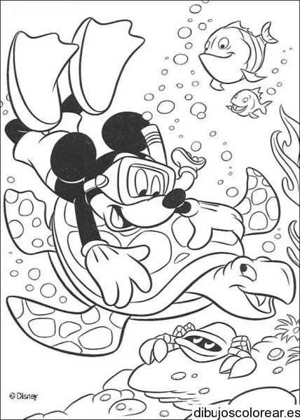 Dibujo de Mickey Mouse buzo | Dibujos para Colorear Dibujo de Mickey Mouse buzo | Dibujos para Colorear