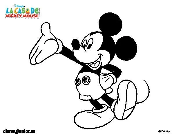 Dibujo de Mickey Mouse para Colorear - Dibujos.net Dibujo de Mickey Mouse para Colorear - Dibujos.net