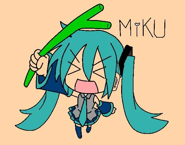 Hatsune miku dibujar - Imagui