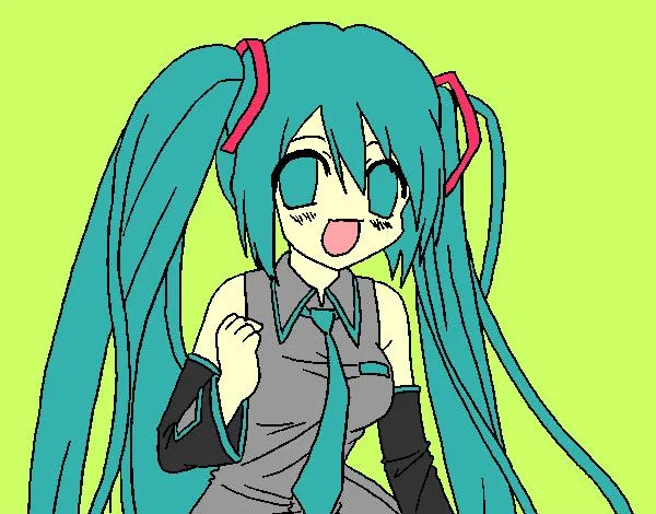 Dibujo de Miku Hatsune vocaloid pintado por Sekai en Dibujos.net ... Dibujo de Miku Hatsune vocaloid pintado por Sekai en Dibujos.net ...