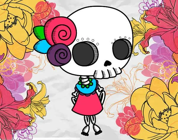 Dibujo de MINI CATRINA pintado por Camila536 en Dibujos.net el día ... Dibujo de MINI CATRINA pintado por Camila536 en Dibujos.net el día ...