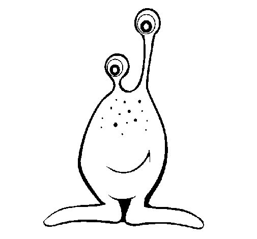 Dibujo de Mini extraterrestre para Colorear - Dibujos.net Dibujo de Mini extraterrestre para Colorear - Dibujos.net