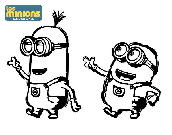 Dibujo de Minions - Tom y Dave para Colorear - Dibujos.net