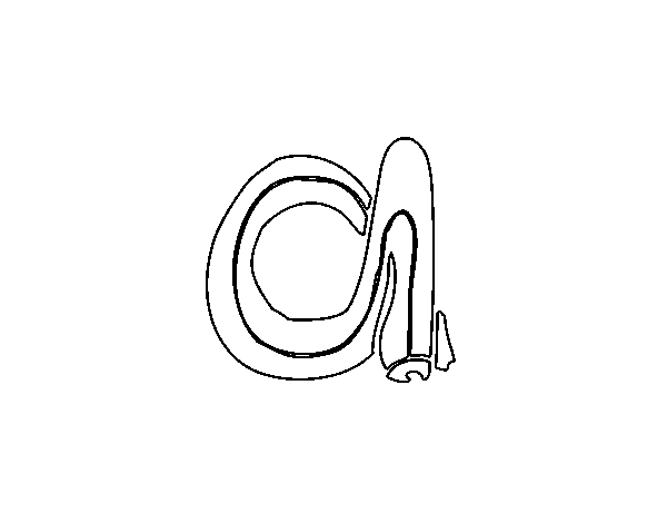Dibujo de A minúscula para Colorear - Dibujos.net Dibujo de A minúscula para Colorear - Dibujos.net