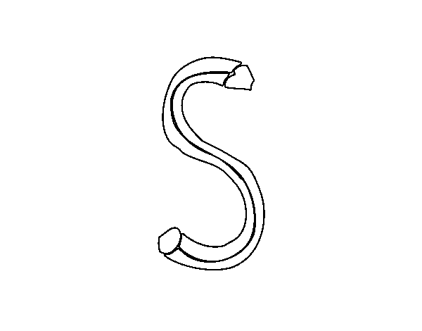 Dibujo de S minúscula para Colorear - Dibujos.net