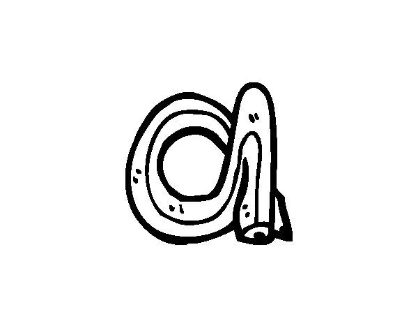 Dibujo de A minúscula para Colorear - Dibujos.net