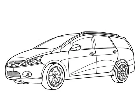 Dibujo de Mitsubishi Grandis para colorear | Dibujos para colorear ... Dibujo de Mitsubishi Grandis para colorear | Dibujos para colorear ...