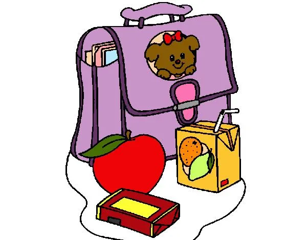 Dibujo de Mochila y desayuno pintado por Flenchita en Dibujos.net ... Dibujo de Mochila y desayuno pintado por Flenchita en Dibujos.net ...