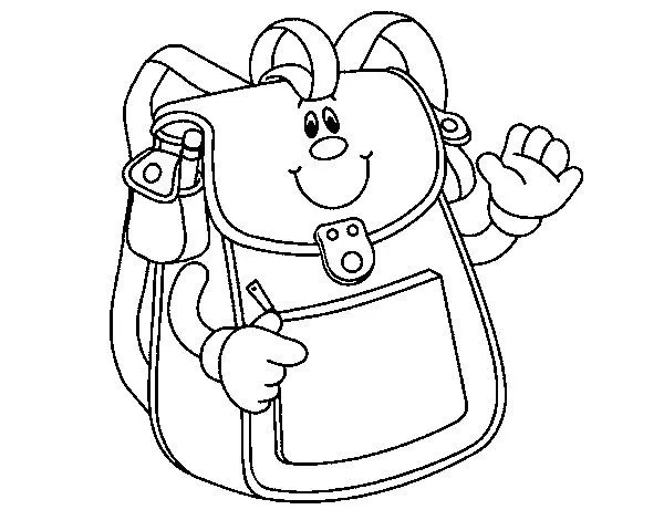 Dibujo de Mochila escolar para Colorear - Dibujos.net