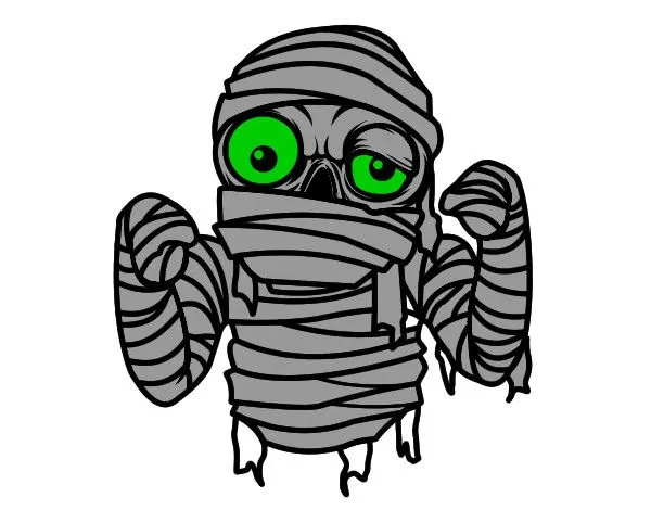 Dibujo de momia para Halloween | Fiestas y celebraciones