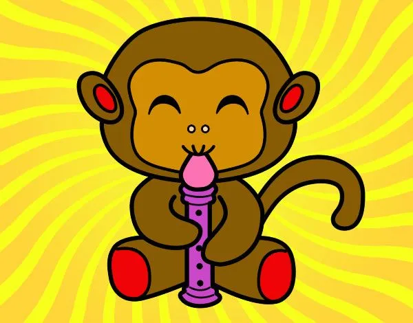 Dibujo de mi Monito FLAUTIN pintado por Valeria28 en Dibujos.net ... Dibujo de mi Monito FLAUTIN pintado por Valeria28 en Dibujos.net ...