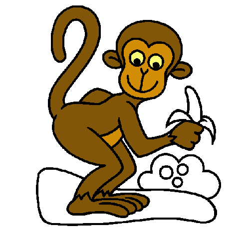 Dibujo de Mono pintado por Colas en Dibujos.net el día 17-12-10 a ...