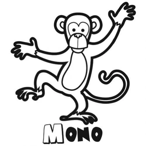 Dibujo de mono trepador para imprimir - Dibujos para colorear de ...