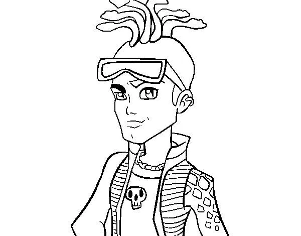 Dibujo de Monster High Deuce Gorgon para Colorear - Dibujos.net Dibujo de Monster High Deuce Gorgon para Colorear - Dibujos.net