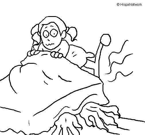 Dibujo de Monstruo debajo de la cama para Colorear - Dibujos.net