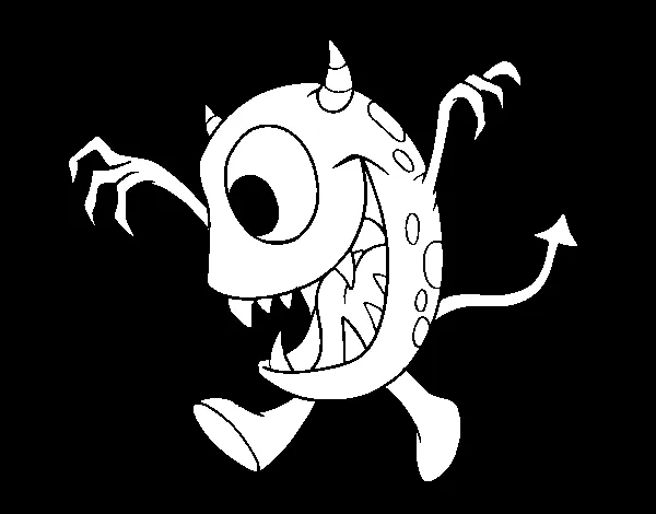 Dibujo de Monstruo con un ojo para Colorear - Dibujos.net Dibujo de Monstruo con un ojo para Colorear - Dibujos.net