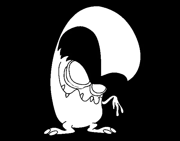 Dibujo de Monstruo terrorífico para Colorear - Dibujos.net Dibujo de Monstruo terrorífico para Colorear - Dibujos.net