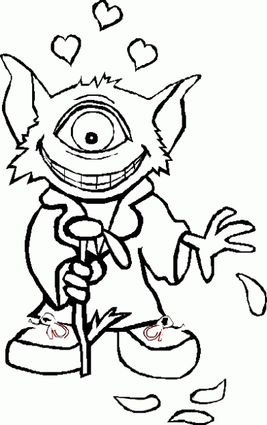 Dibujo de Monstruos para colorear. Dibujos infantiles de Monstruos ...