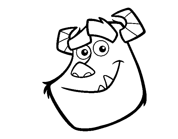 Dibujo de Monstruos S.A. - Cara de Sullivan para Colorear ... Dibujo de Monstruos S.A. - Cara de Sullivan para Colorear ...