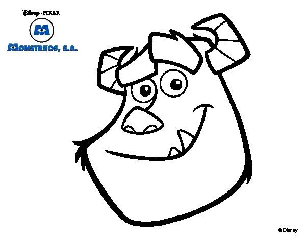 Dibujo de Monstruos S.A. - Cara de Sullivan para Colorear ... Dibujo de Monstruos S.A. - Cara de Sullivan para Colorear ...