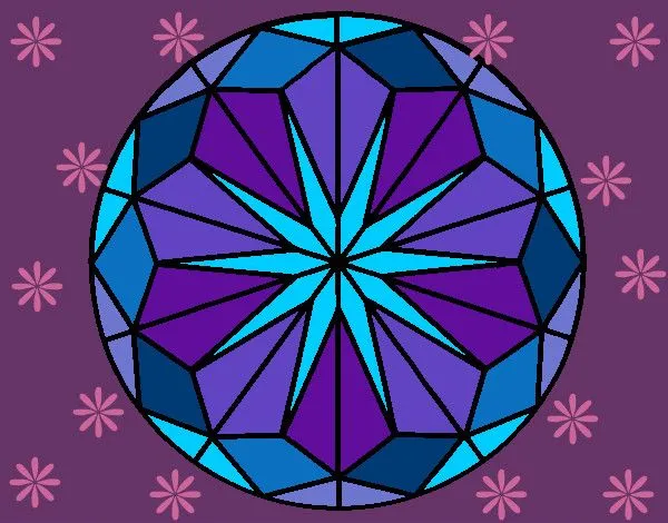 Dibujo de mosaico en colores frios pintado por Julistar en Dibujos ... Dibujo de mosaico en colores frios pintado por Julistar en Dibujos ...