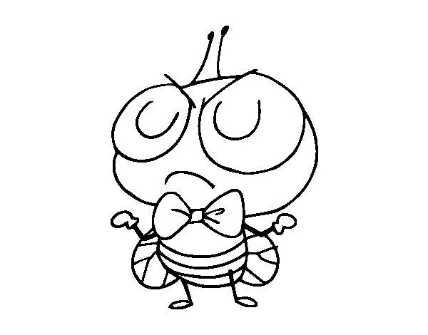 Dibujo de Mosca común para Colorear - Dibujos.net Dibujo de Mosca común para Colorear - Dibujos.net