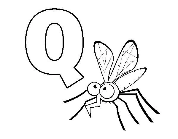 Dibujo de Q de Mosquito para Colorear - Dibujos.net Dibujo de Q de Mosquito para Colorear - Dibujos.net