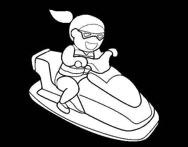 Dibujo de Moto de agua para Colorear - Dibujos.net Dibujo de Moto de agua para Colorear - Dibujos.net