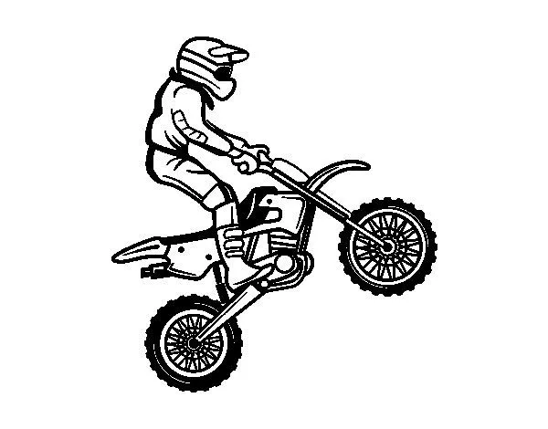Dibujo de Moto de trial para Colorear - Dibujos.net Dibujo de Moto de trial para Colorear - Dibujos.net