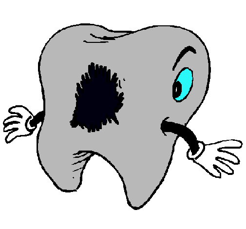 Dientes con caries para colorear - Imagui