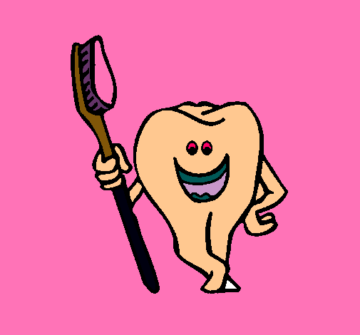 Dibujo de Muela y cepillo de dientes pintado por Muelitas en ... Dibujo de Muela y cepillo de dientes pintado por Muelitas en ...