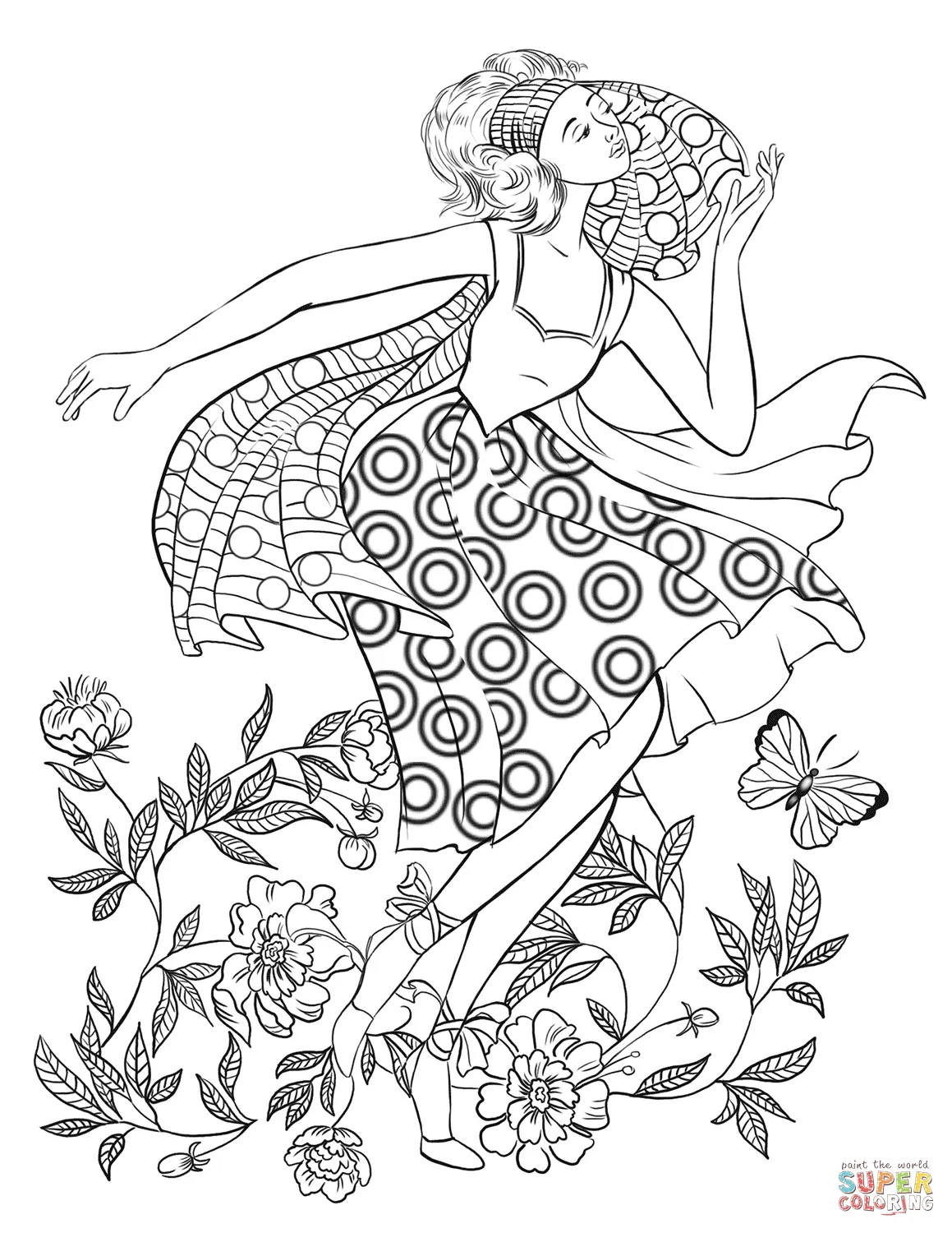 Dibujo de Mujer bailando de los 70 para colorear | Dibujos para colorear imprimir gratis Dibujo de Mujer bailando de los 70 para colorear | Dibujos para colorear imprimir gratis
