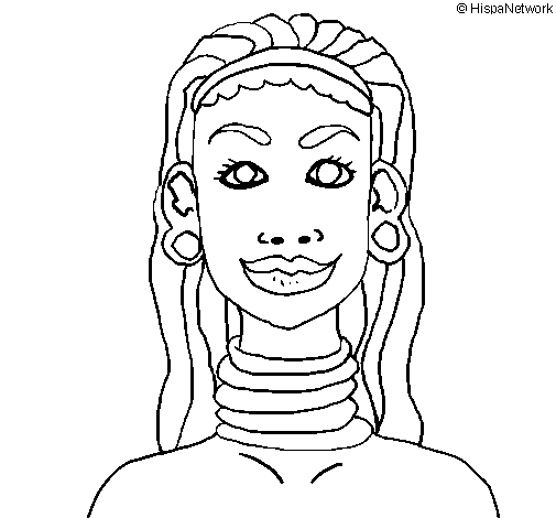 Dibujo de Mujer jirafa para Colorear - Dibujos.net Dibujo de Mujer jirafa para Colorear - Dibujos.net