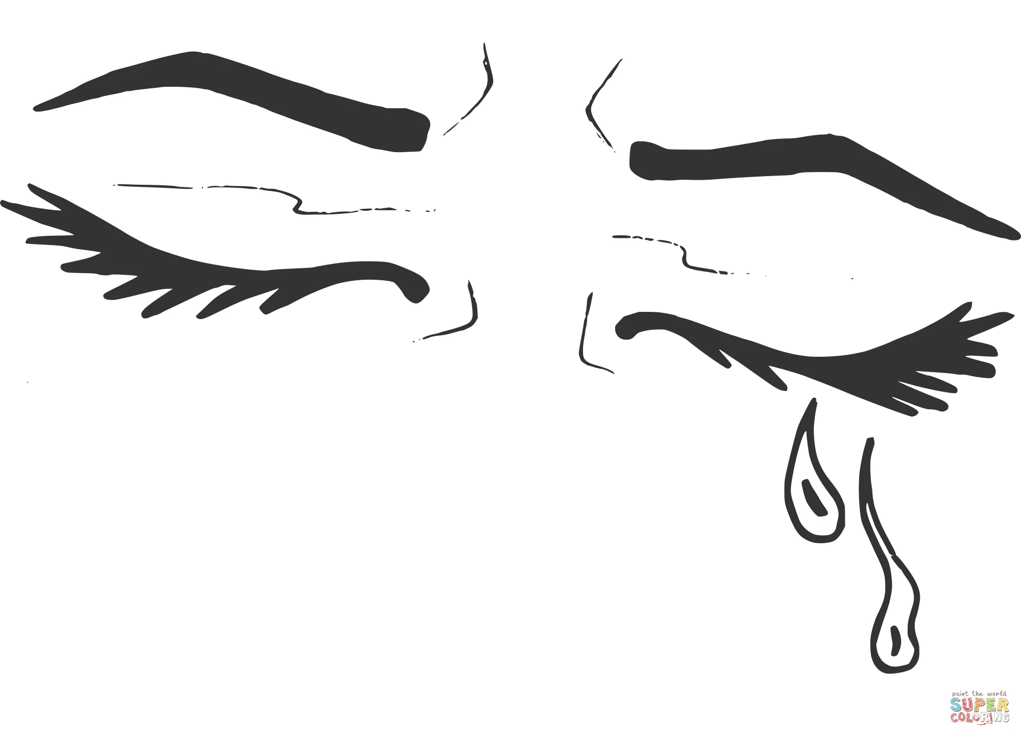 Dibujo de mujer llorando para colorear | Dibujos para colorear imprimir gratis Dibujo de mujer llorando para colorear | Dibujos para colorear imprimir gratis