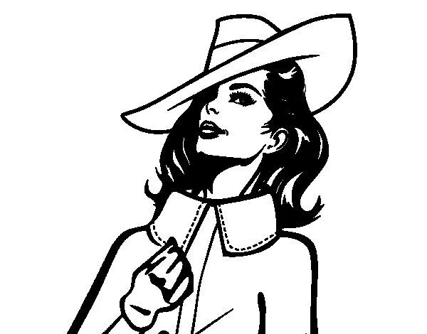 Dibujo de Mujer sofisticada para Colorear - Dibujos.net Dibujo de Mujer sofisticada para Colorear - Dibujos.net