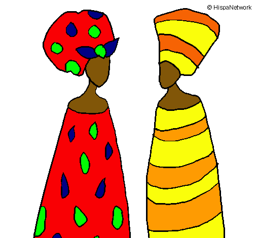 Dibujo de Mujeres del Congo pintado por Africanas en Dibujos.net ...