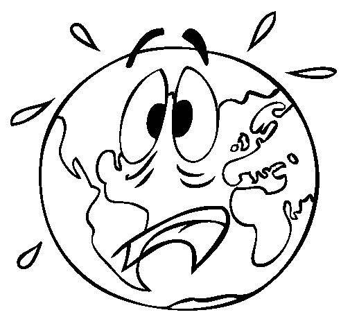 Dibujo de Mundo asustado para Colorear - Dibujos.net