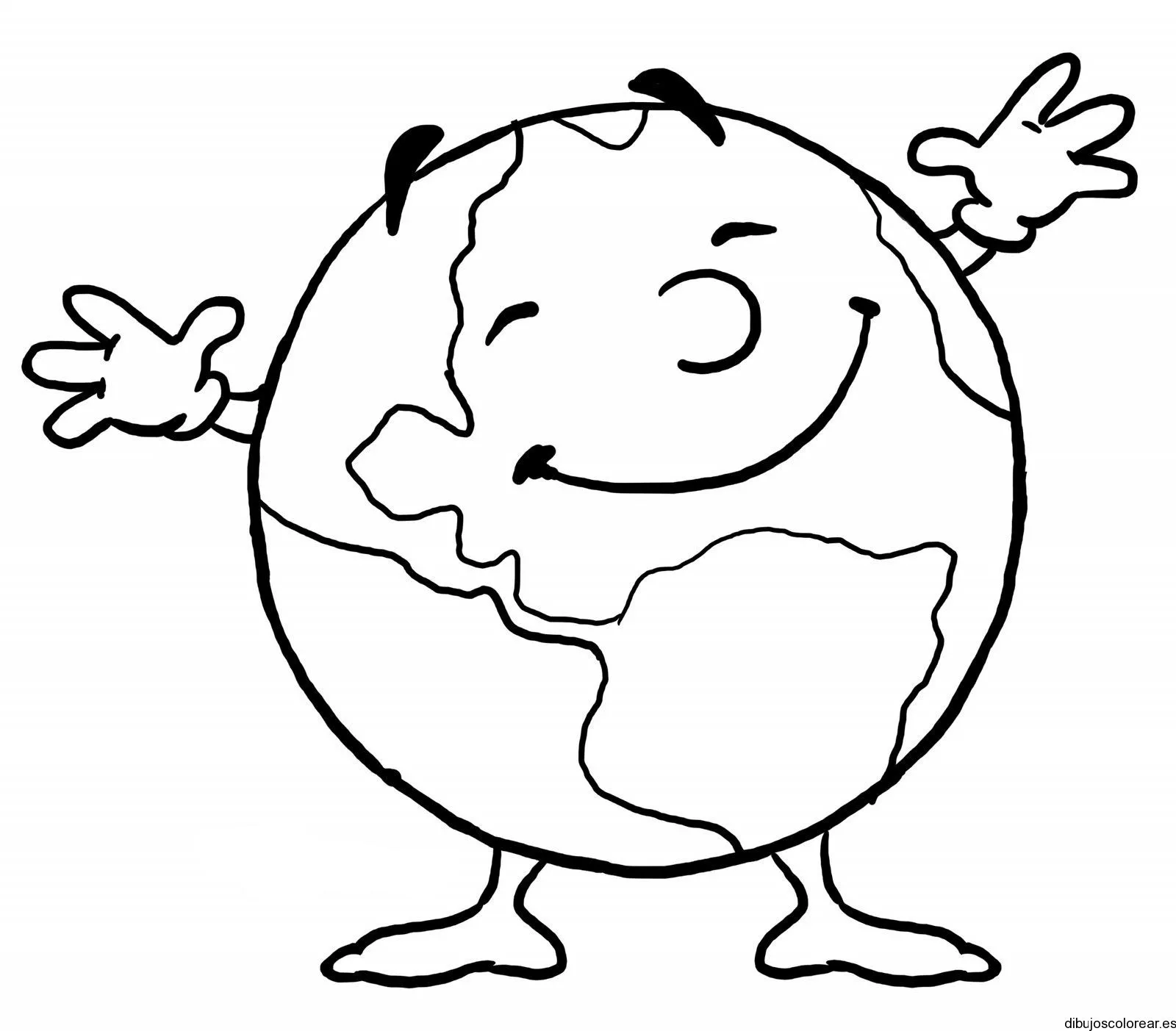 Dibujo el mundo sonríe | Dibujos para Colorear Dibujo el mundo sonríe | Dibujos para Colorear