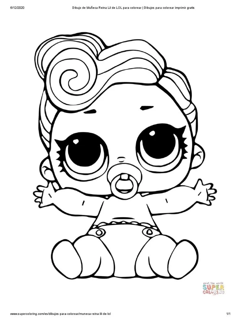 Dibujo de Muñeca Reina Lil de LOL para Colorear - Dibujos para Colorear Imprimir Gratis | PDF Dibujo de Muñeca Reina Lil de LOL para Colorear - Dibujos para Colorear Imprimir Gratis | PDF