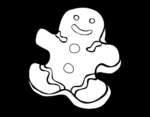 Dibujo de Muñeco de galleta para Colorear - Dibujos.net Dibujo de Muñeco de galleta para Colorear - Dibujos.net