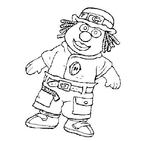 Dibujo de Muñeco de trapo para Colorear