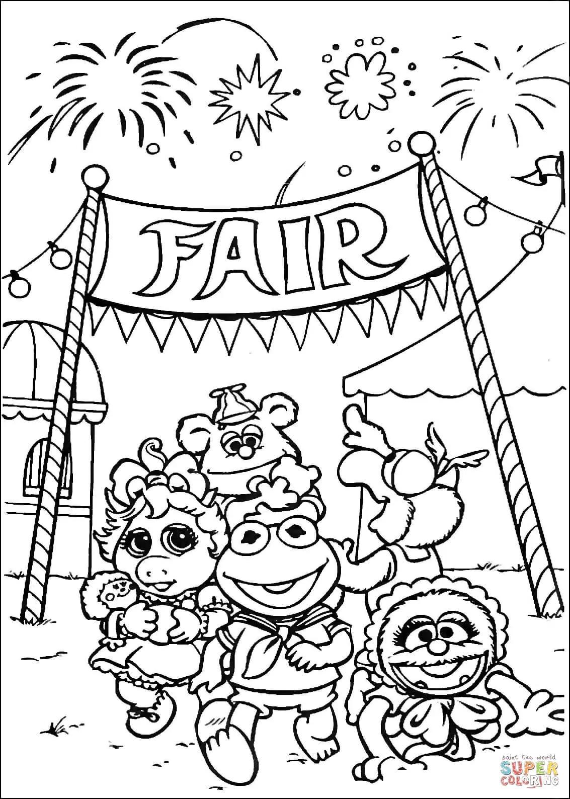 Dibujo de Los Muppet Babies van a la feria para colorear | Dibujos para colorear imprimir gratis Dibujo de Los Muppet Babies van a la feria para colorear | Dibujos para colorear imprimir gratis